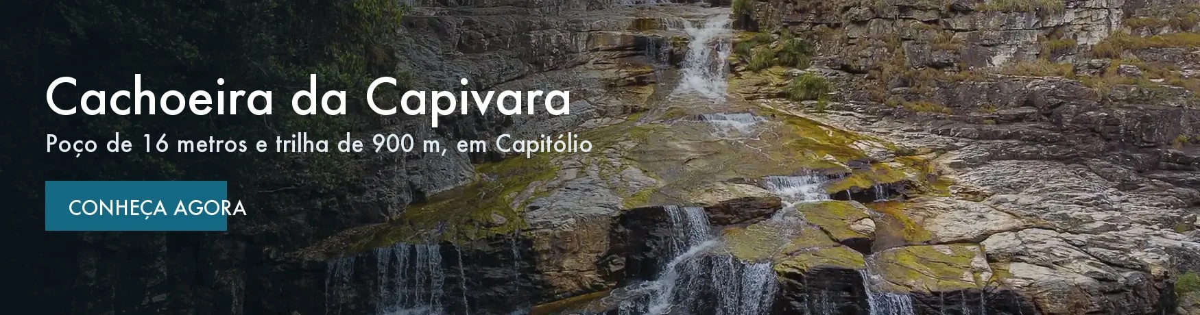 Cachoeira da Capivara: poço de 16 metros e trilha de 900 metros, em Capitólio